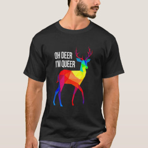 Camiseta Oh ciervo, soy gay, lugo arcoiris y orgullo gay