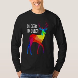 Camiseta Oh ciervo, soy gay, lugo arcoiris y orgullo gay