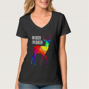 Camiseta Oh ciervo, soy gay, lugo arcoiris y orgullo gay