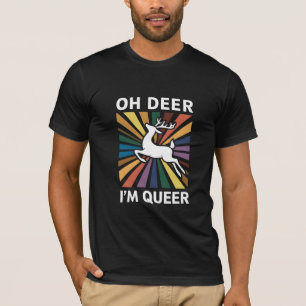 Camiseta Oh Ciervo Soy LGTB Arcoíris Orgullo Gay Lesbiana 