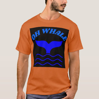 Camiseta Oh cola de ballena en azul oscuro
