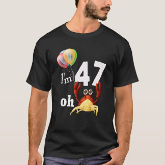 Camiseta Oh Crap, tengo 47 años. Humor cangrejo