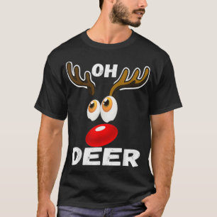 Camiseta Oh Deer Christmas Cool Deer Funny Humor Pajama Gif