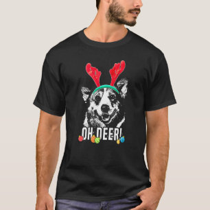 Camiseta Oh Deer Corgi Navidad Premium