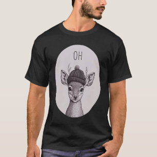 Camiseta Oh Deer Cute Stag con Gorra en la cabeza