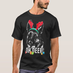 Camiseta Oh Deer German Shepherd Xmas