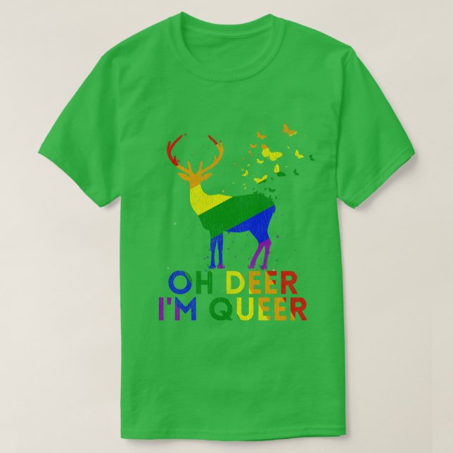 Camiseta Oh Deer Im Queer Pride Mes (Diseño del anverso)