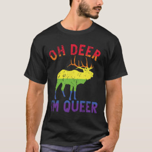 Camiseta Oh Deer Im Queer Rainbow Lgbt Orgullo Gay Panual L