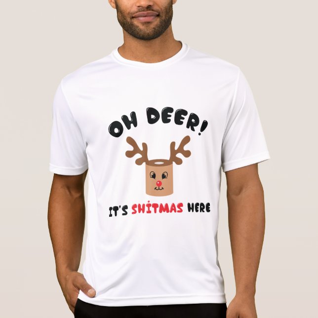 Camiseta Oh Deer, Sus Shitmas Aquí (Anverso)