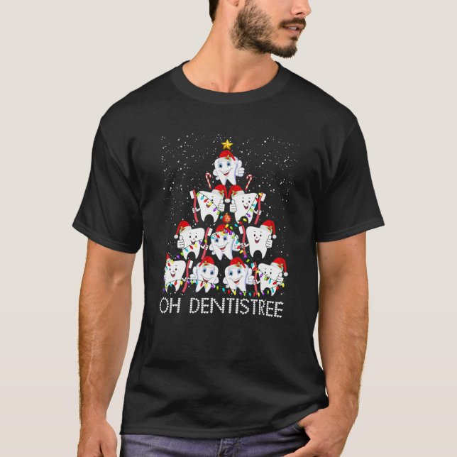 Camiseta Oh Dentistree Christmas Tree Merry Christmas Denti (Anverso)