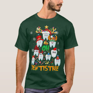 Camiseta Oh Dentistree Divertido Árbol de Navidad Higiene d
