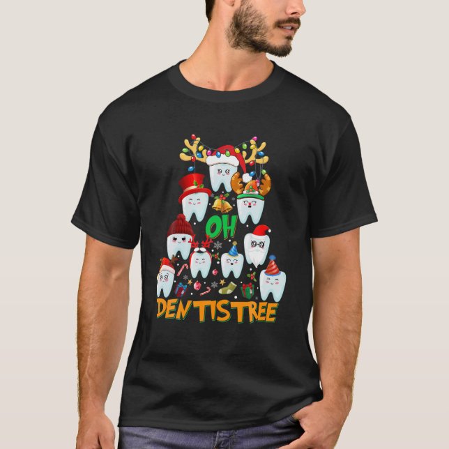 Camiseta Oh Dentistree Funny Navidades de Navidad Dentista  (Anverso)