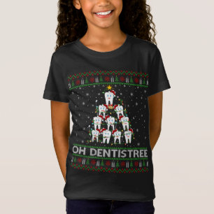 Camiseta Oh Dentistree Ugly Xmas ilumina a Dentist Teeth Ch