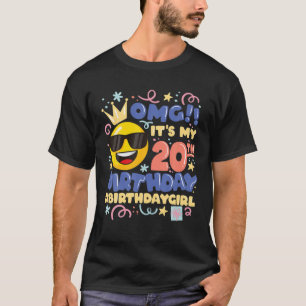 Camiseta ¡Oh Dios! Es mi 20 aniversario Chica emoticono 20 