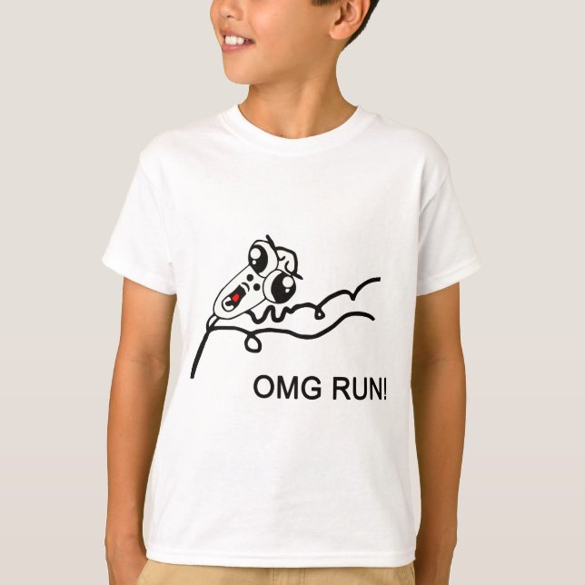 Camiseta ¡Oh Dios mío, corre! - meme (Anverso)