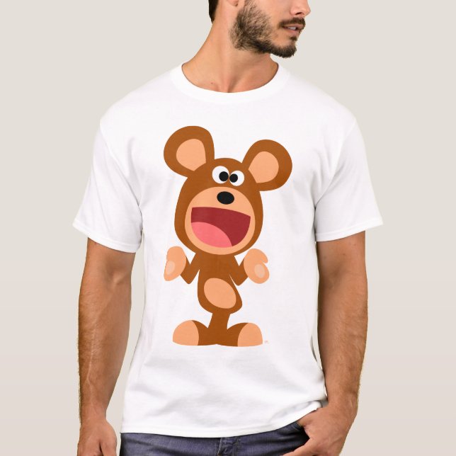 Camiseta "Oh…" Encogiendo el oso del dibujo animado embroma (Anverso)
