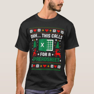 Camiseta Oh, esto requiere una Navidad de hoja de cálculo S