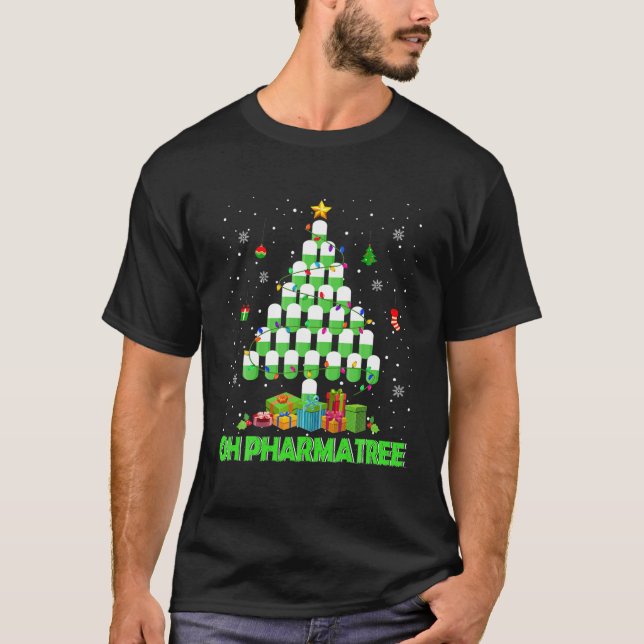 Camiseta Oh Farmacia Pharmatree de Árbol de Navidad Medicin (Anverso)
