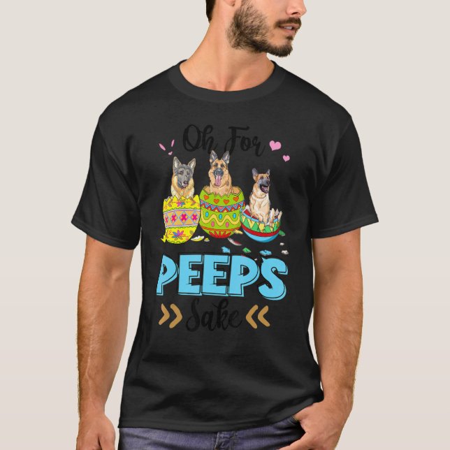 Camiseta Oh For German Shepherd Sake Easter Bunny Ear Egg (Anverso)
