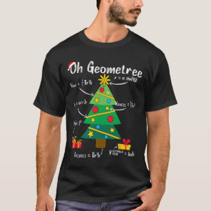 Camiseta Oh geometree divertida navidad árbol geometría mat