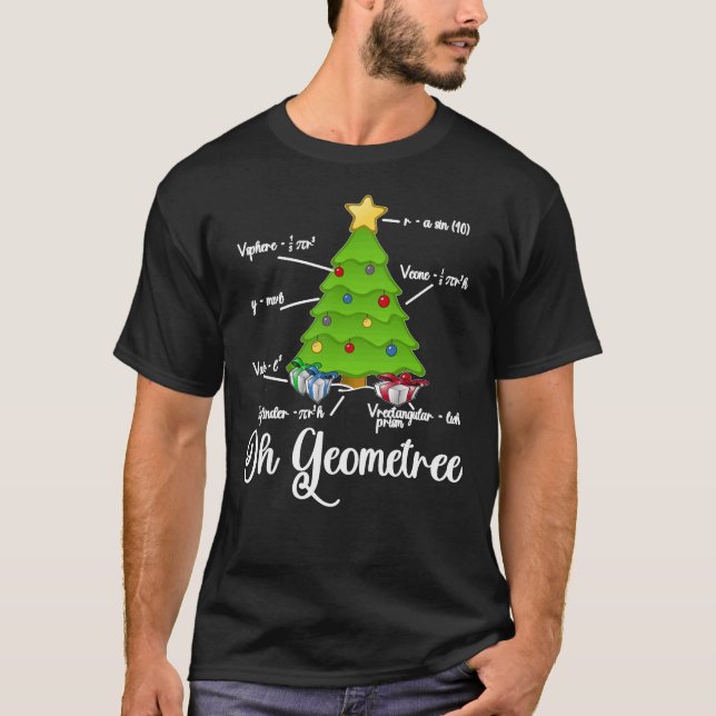 Camiseta Oh Geometree Funny Maths Inspired Christmas Tree (Anverso)