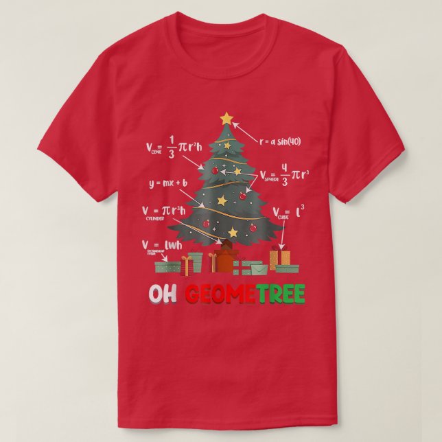 Camiseta Oh-Geometree Geometry Math Science Teacher Christm (Diseño del anverso)