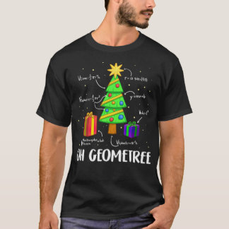 Camiseta Oh Geometrio Árbol de Navidad Math Lover montando