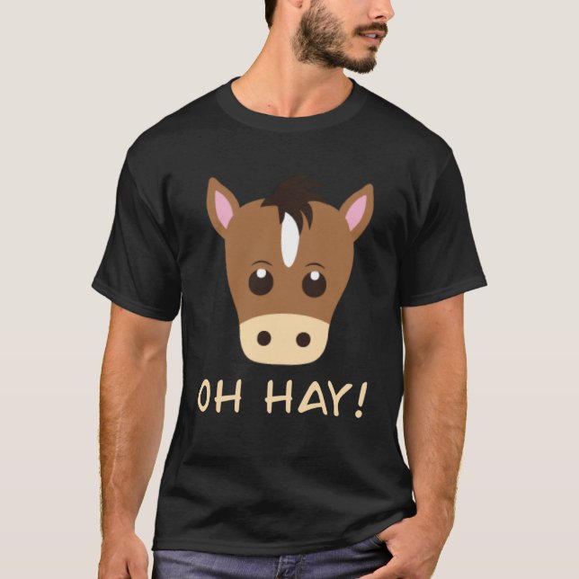 Camiseta Oh Hay Horse Pun (Anverso)