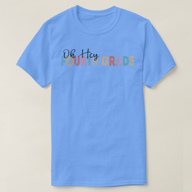 Camiseta Oh Hey 4th Fourth Grade Back To School Retro Vinta (Diseño del anverso)