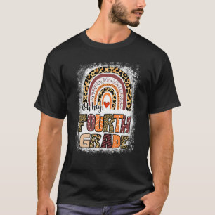 Camiseta Oh Hey cuarto grado Leopard Rainbow Bleached Back