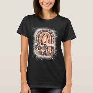 Camiseta Oh Hey Cuarto Grado Rainbow Blanqueado 1er Día De