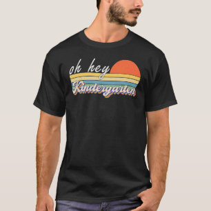 Camiseta Oh Hey Kindergarten De Vuelta Al Leopardo Escolar