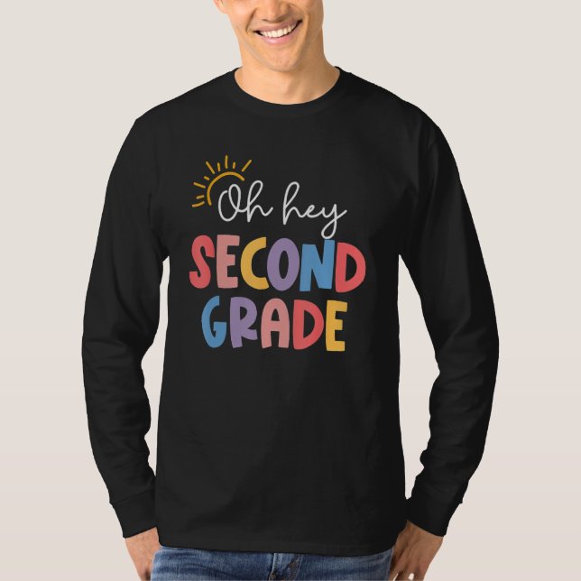 Camiseta Oh Hey Second Grade Teacher Student 2nd Kids Back  (Anverso)