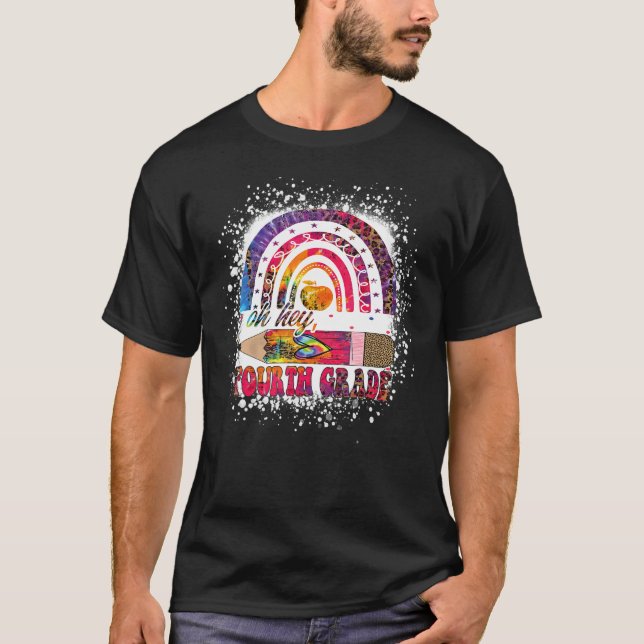 Camiseta Oh Hola Corbata de Cuarto Grado Arcoíris Tinte de  (Anverso)