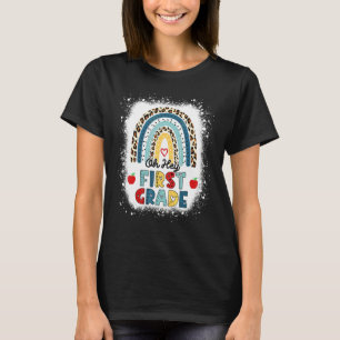 Camiseta Oh Hola Primer Grado Arcoiris Decolorado 1er Día D