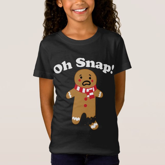 Camiseta Oh Hombre de pan de jengibre, pan de jengibre roto (Anverso)