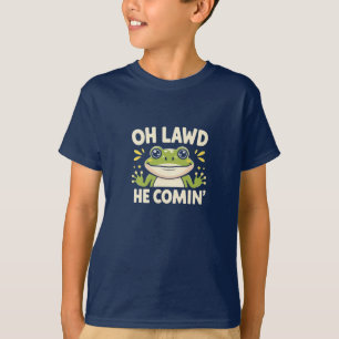 Camiseta Oh Lawd He Comin’ Funny Frog T-Shirt