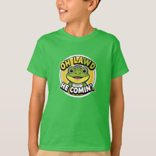 Camiseta Oh Lawd He Comin’ Funny Frog T-Shirt