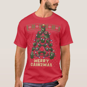 Camiseta Oh Liftmas Tree Kettlebell Gym Navidades feos Swea