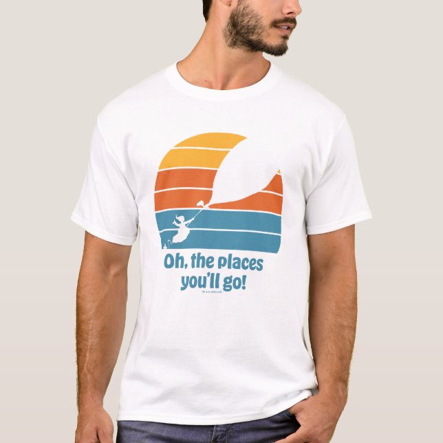 Camiseta ¡Oh, los lugares a los que vas! Retro Sunset (Anverso)