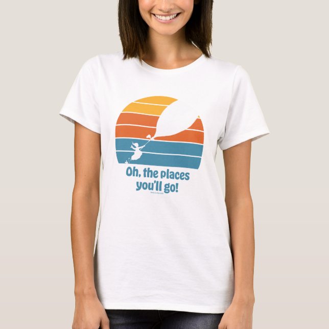 Camiseta ¡Oh, los lugares a los que vas! Retro Sunset (Anverso)