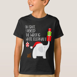 Camiseta Oh, marqué el elefante blanco feo de Navidad equiv