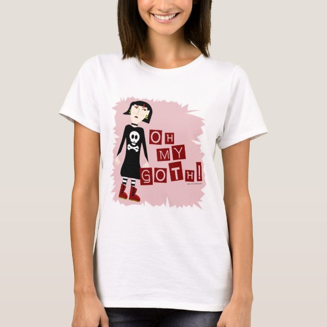 Camiseta Oh Mi Gótico Gracioso Cartoon Character Art (Anverso)