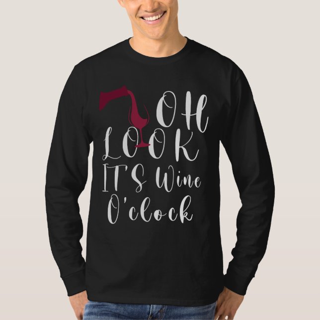 Camiseta Oh Mira, Es Vino O Clock Las Mujeres Bebiendo Para (Anverso)