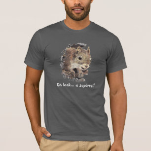 Camiseta ¡Oh mirada… una ardilla! Humor de la atención