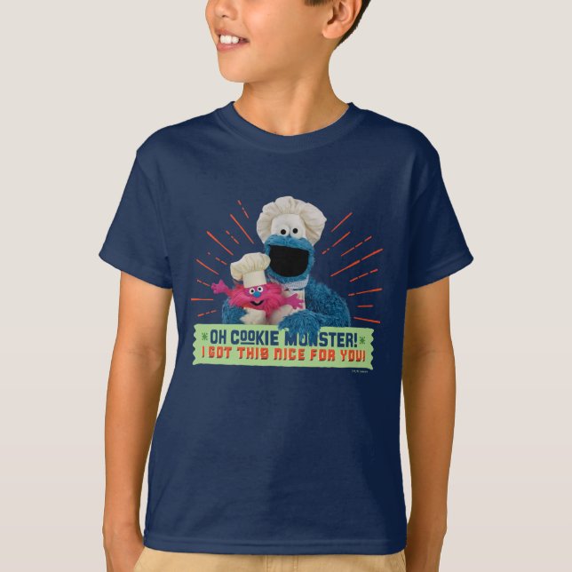 Camiseta ¡Oh, Monstruo de las Galletas! Me conseguí esto bo (Anverso)