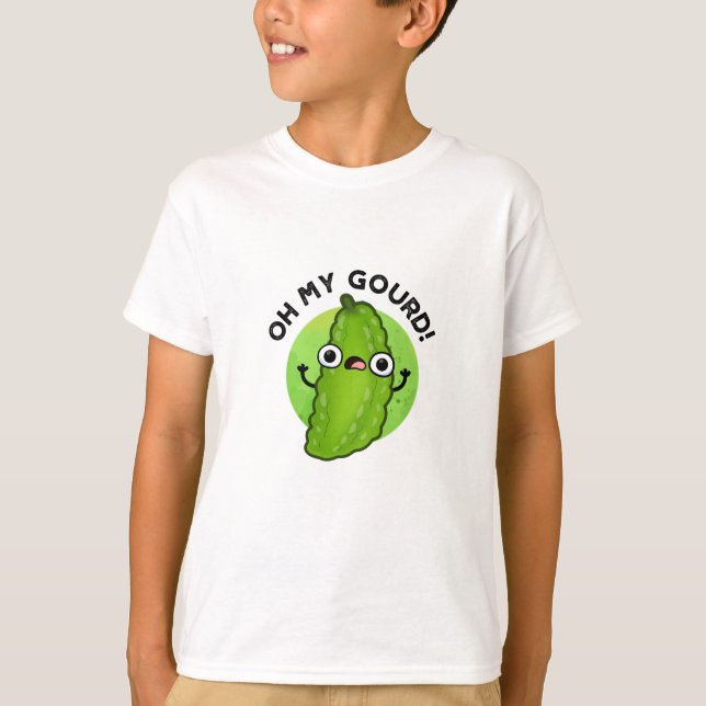 Camiseta Oh My Gourd Funny Veggie Pun (Anverso)