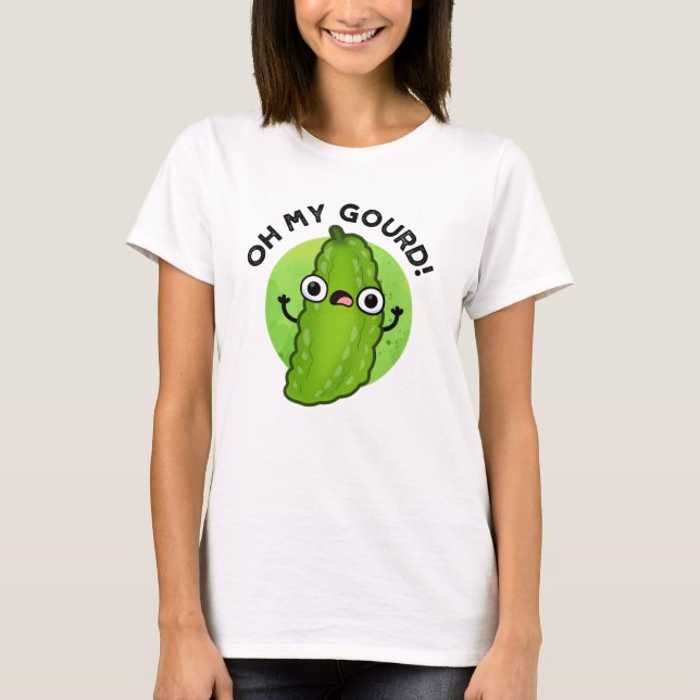 Camiseta Oh My Gourd Funny Veggie Pun (Anverso)