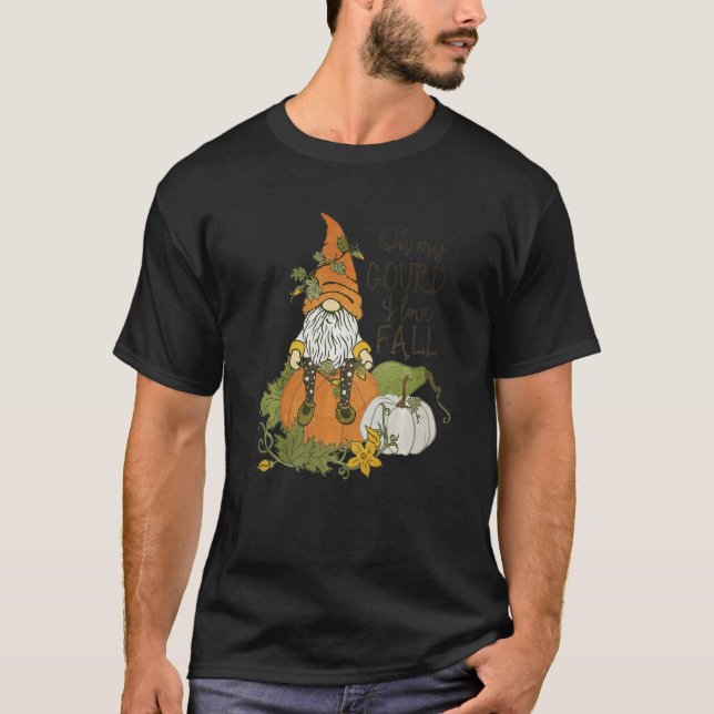 Camiseta Oh My Gourd I Love Fall Gnome Family Pajama Thanks (Anverso)
