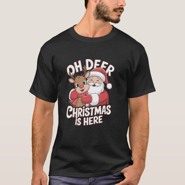 Camiseta Oh Navidades De Cerveza Acá El Gracioso Hol De Los (Anverso)